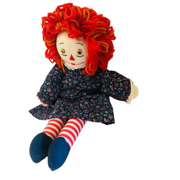 PLUSH Applause 20" Raggedy Ann Cloth Doll 1991 Handmade Crafted Embroidered Face - Picture 4 of 6
